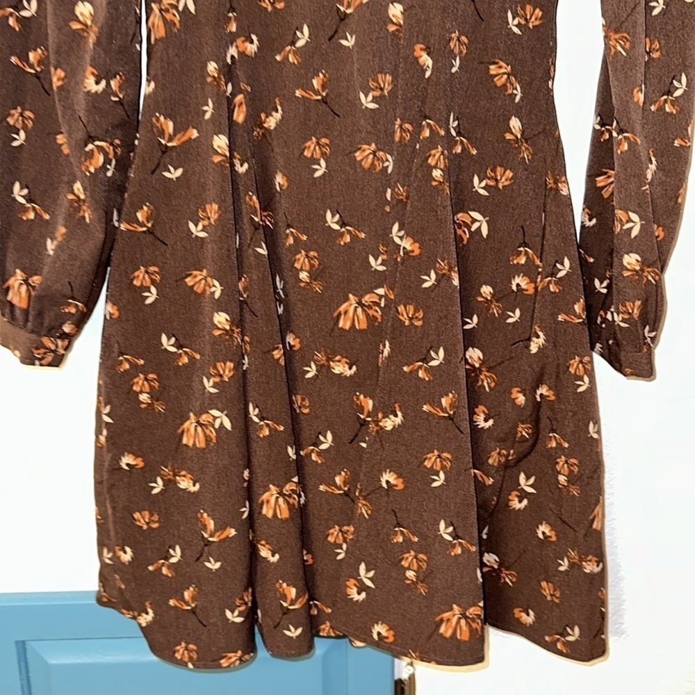 Moussy Brown Floral Midi Dress - Picture 11 of 16
